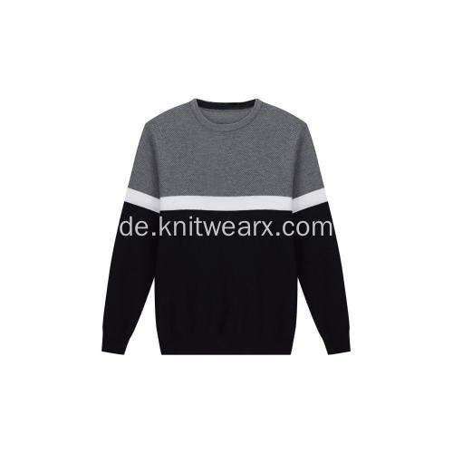 Herrenpullover Baumwoll-Polyester-Honigkammstreifen-Pullover